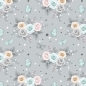 Preview: Baumwolle Pastell Rosen / Grau